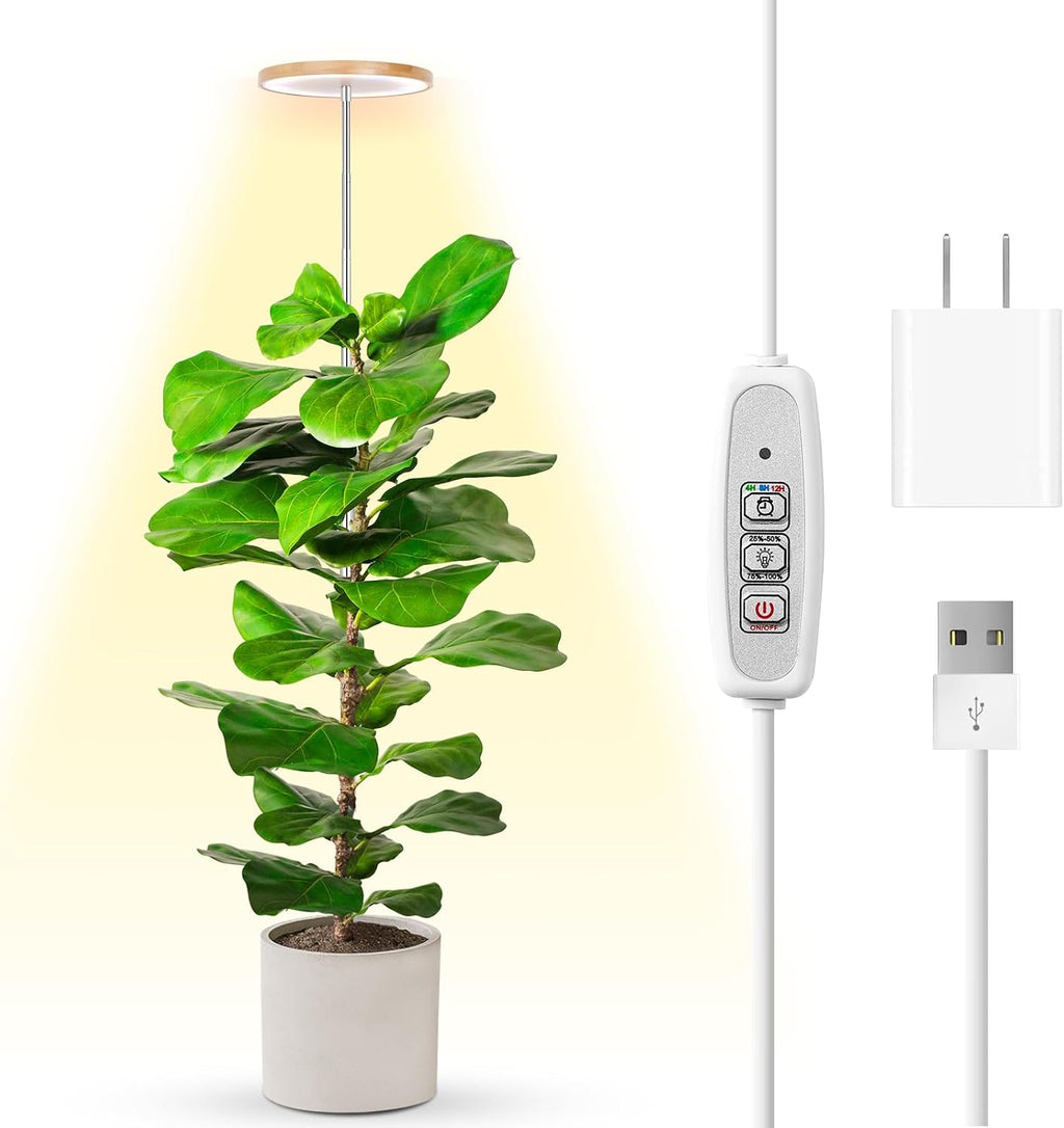 LBW 6.3" Grow Light, 72 LEDs Full Spectrum Grow Lights for Indoor Plants