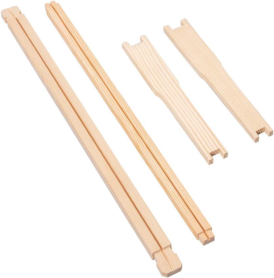BeeCastle 10 Pack Beehive Frames and Wax Foundations for Deep Brood Bee Hives with Wooden Bee Hive Frames and 100%