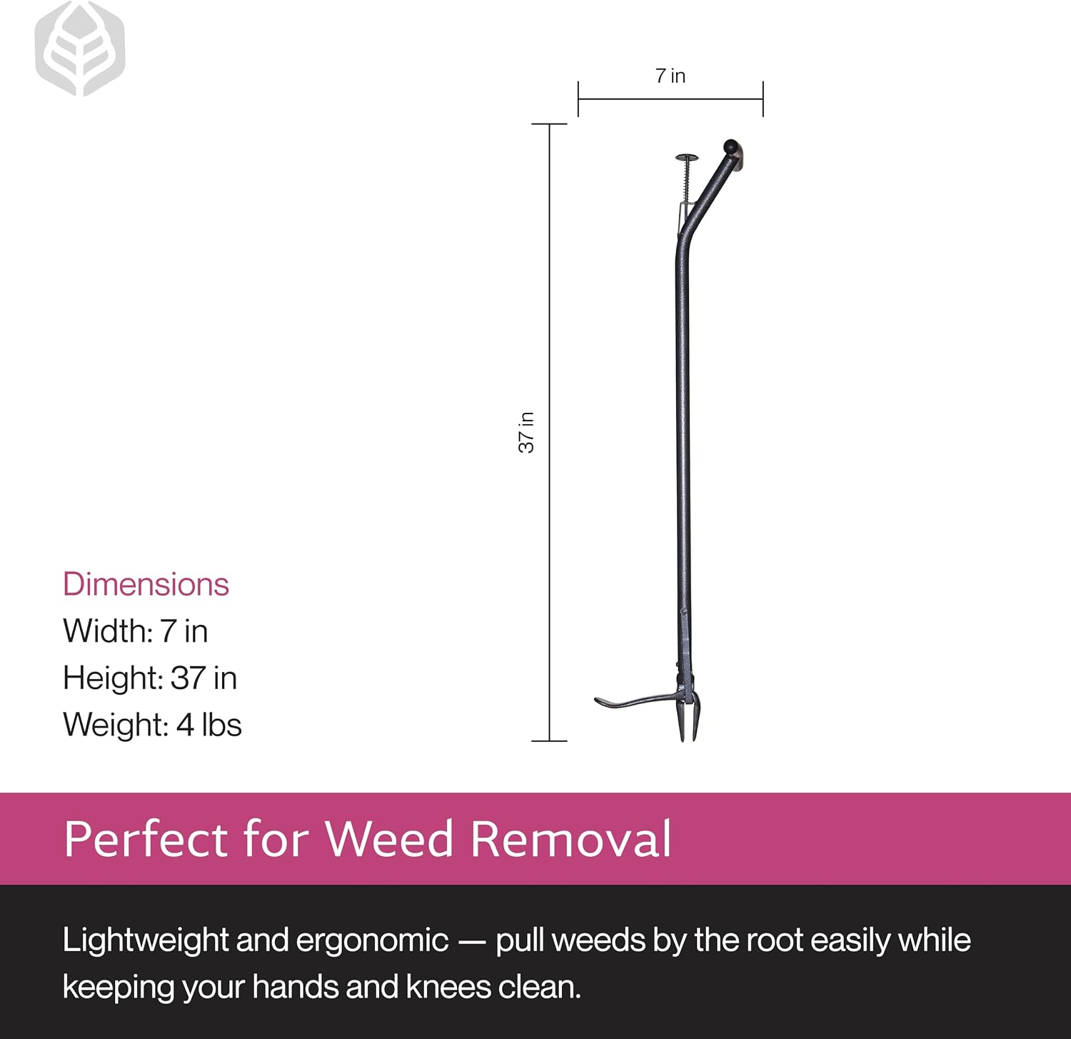 Yard Butler IRKT-1000 Rocket Weeder - Stand-Up Weeder for Lawn Care - Ergonomic & Easy to Use - Power-Coated Steel