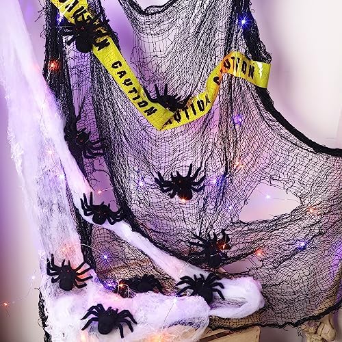 Halloween Hanging Spiders - Realistic Hairy Decorations for Party and Haunted House, 12 Pack