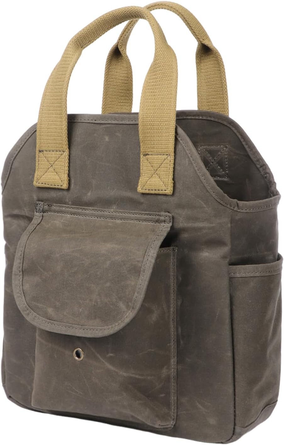 Waxed Canvas Garden Tool Bag Heavy Duty Yard Storage Florist Tote Organizer | Multipurpose, Waterproof Work Caddy