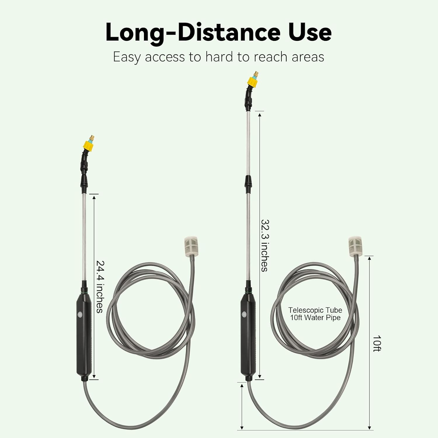 TOOVEM Electric Garden Sprayer, Portable Battery Powered Watering Wand | Electric Garden Sprayer, Portable Battery