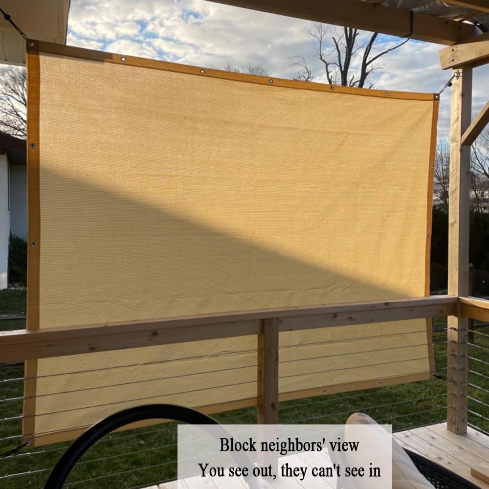 90% Shade Cloth for Patio, 8x25 FT Pergola Shade Cover | Breathable Sun Shade Fabric for Beach, Deck, Porch, Gazebo