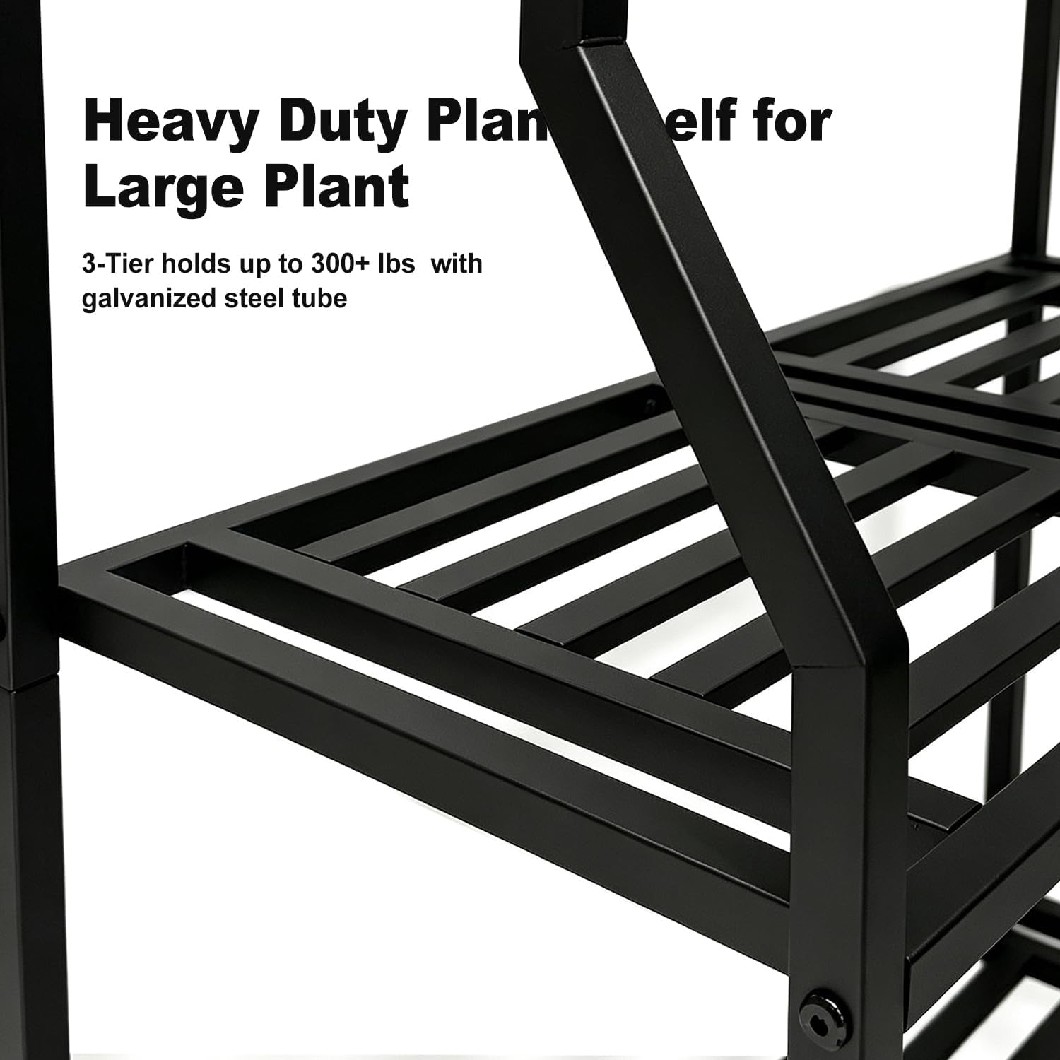 Metal Heavy Duty Plant Stand Indoor Outdoor,30" L×13" W×35" H 3-Tier Tall Plant Stands,Outside Plant Shelves for Large