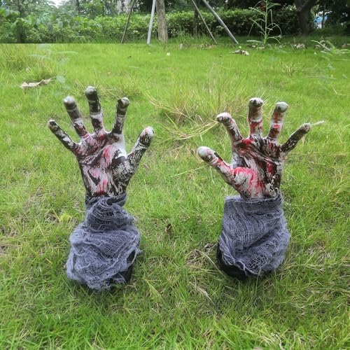 Halloween Zombie Hand Yard Stakes Outdoor Decorations Lawn Groundbreaker