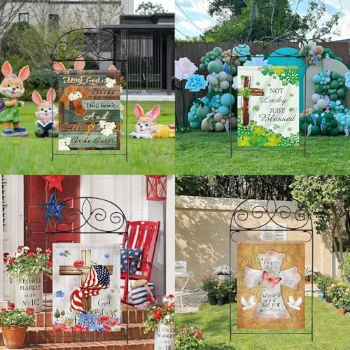 Christian Seasonal Garden Flags Set of 12, Double Sided 28 x 40 Inch Flags