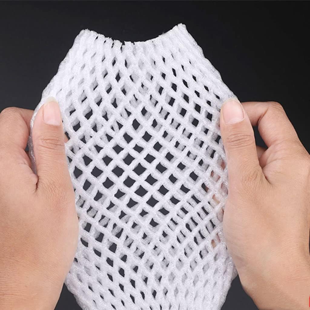50pcs Foam Net Sleeve Pocket, for Shockproof Protection Transport Packing Wine Glass Bottle Fragile Items Vegetable