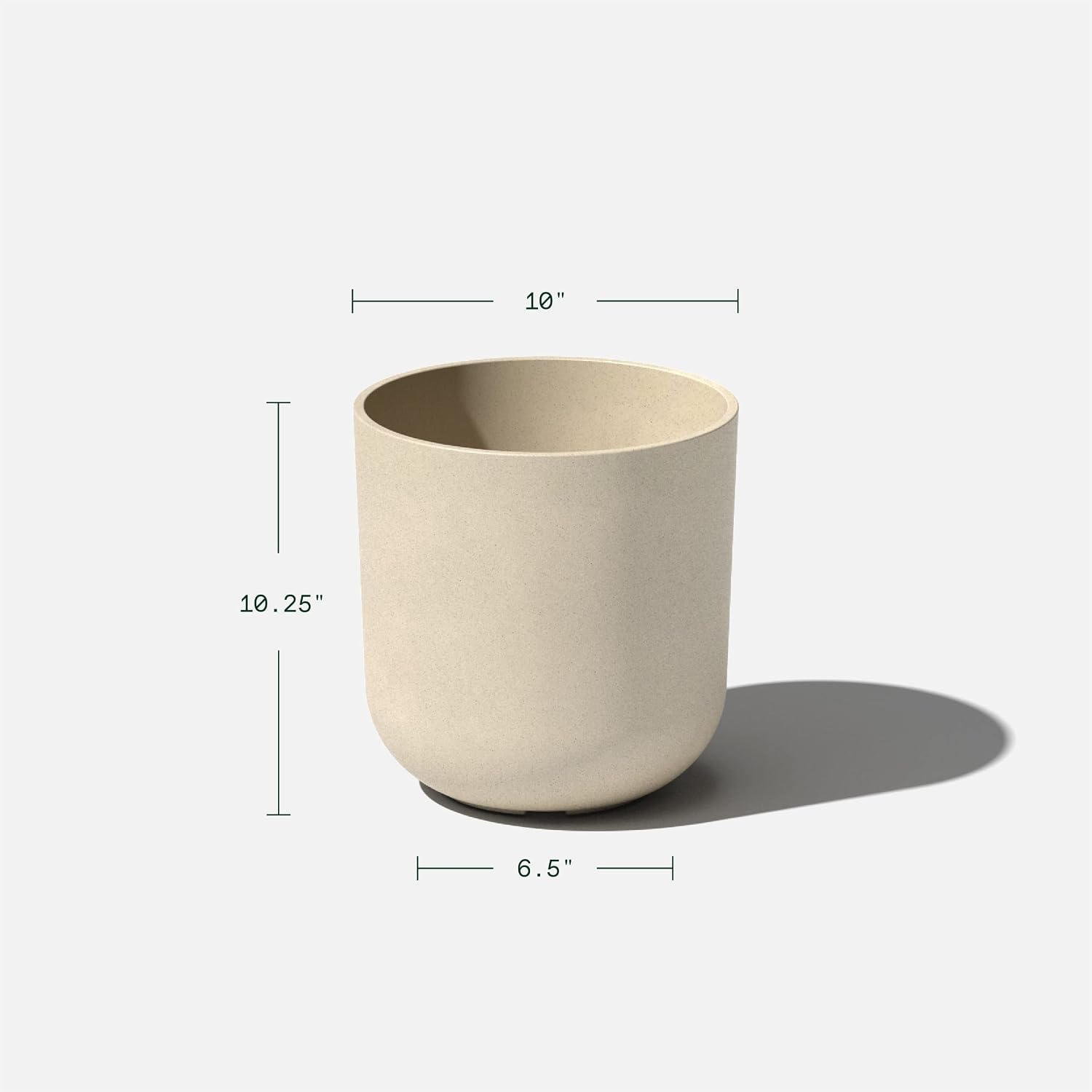 Veradek Mason Series Lima Planter - Large Round Outdoor Planter | Made From a Durable Plastic-Stone Composite With