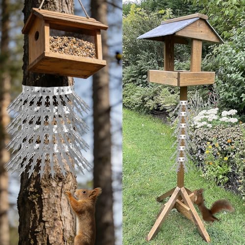 Bird Squirrel Spike & Squirrel Proof Baffle for Bird Feeder Pole, 200cm