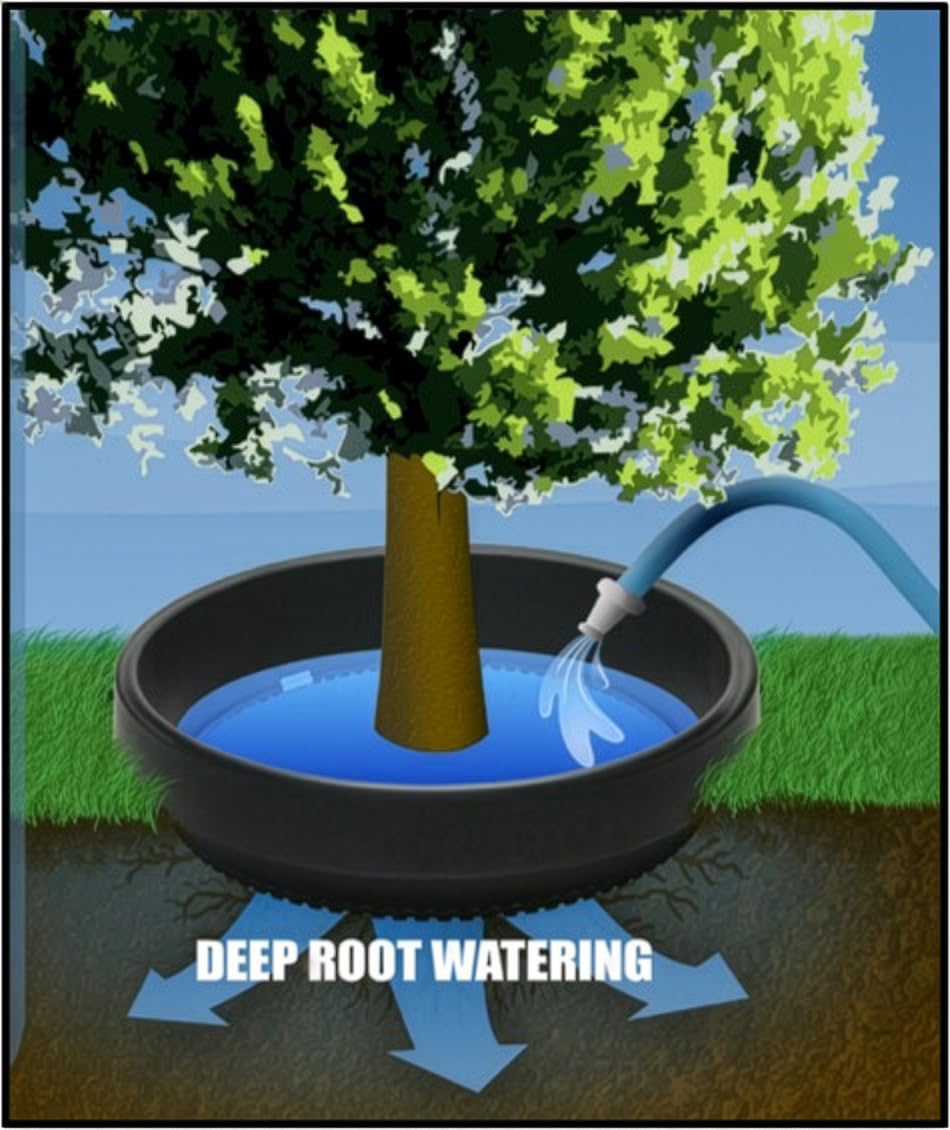 3-Pack 20-inch Rose & Shrub Planting Rings – Deep Watering Basin & Edging.