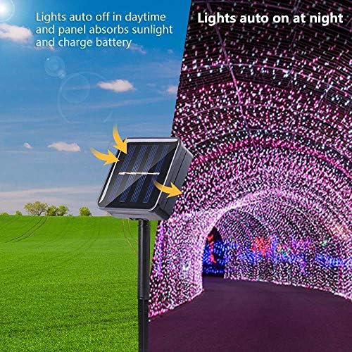 Lomotech Solar Fairy Lights Outdoor, 2 Pack Total 66ft 200 LED,Multicolor