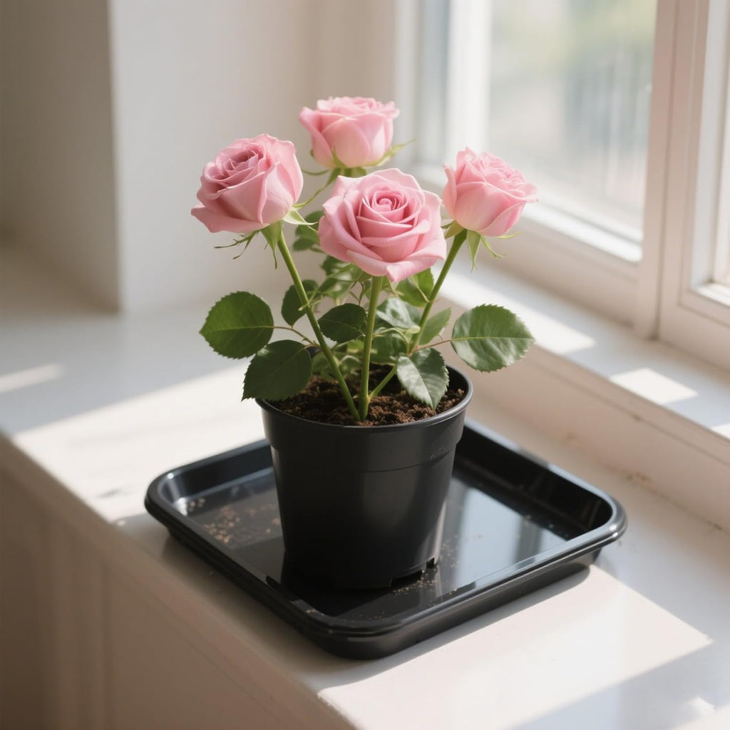 JOIKIT 15 PCS 10 x 10 Inch Square Plant Saucer, Plastic Plant Saucer Drip Tray, Square Flower Pot Tray for Indoors and