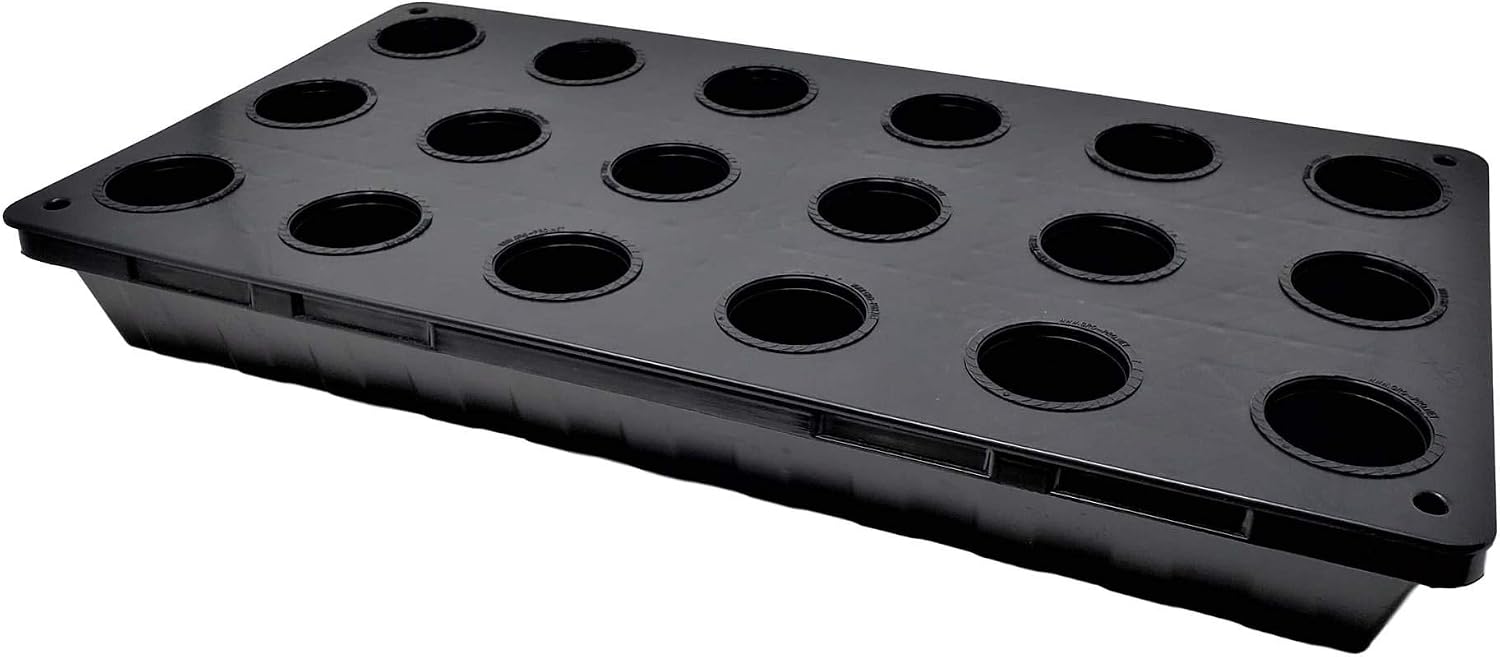 1020 Net Pot Trays 18 Hole | 5 Pack | Hydroponic Growing in 1020 Seed Trays