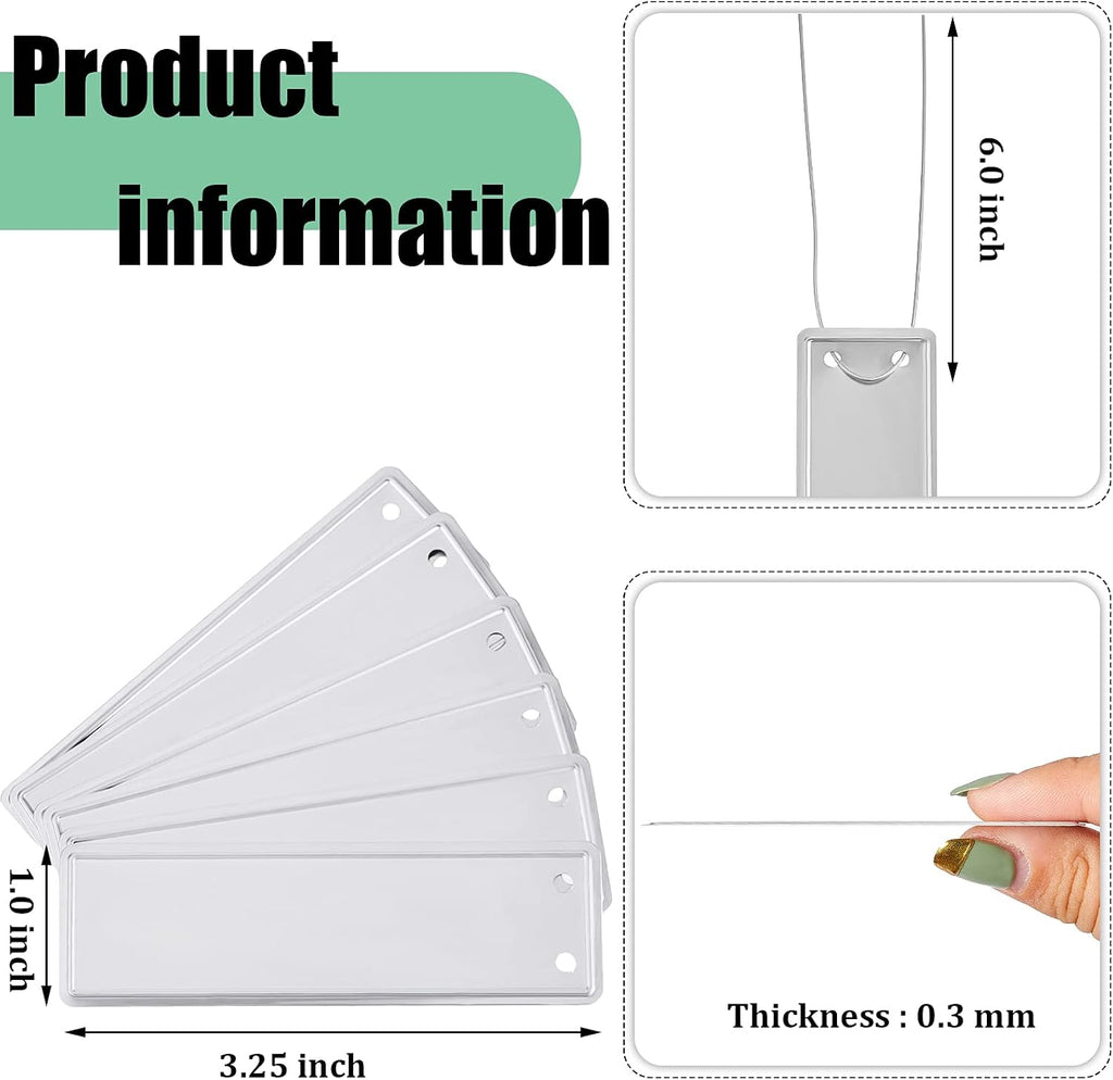 Ripeng 200 Pieces Aluminum Metal Plant Labels Writable Seedling Tree Tags with 6 Inch Wires Waterproof Double Sided