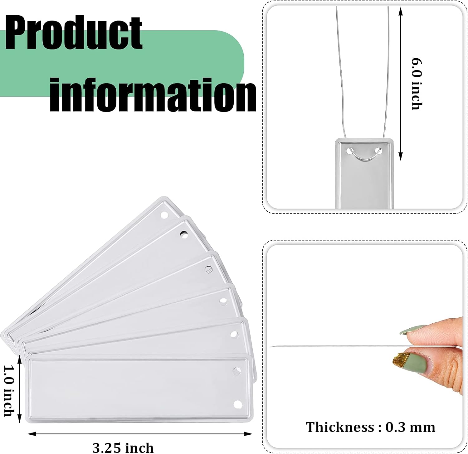 Ripeng 200 Pieces Aluminum Metal Plant Labels Writable Seedling Tree Tags with 6 Inch Wires Waterproof Double Sided