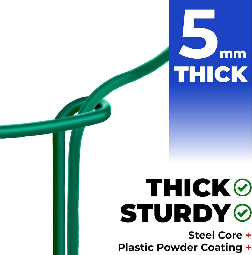 12 Pack Tall Snake Plant Support Stakes – 10" W x 24" H Half Round Peony Cages and Supports for Indoor and Outdoor