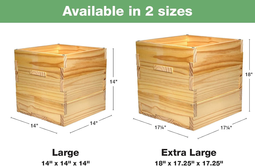 Large Decorative Wooden Planter with Universal Pole Support for String Light Poles, Umbrellas, Bird Feeders. Solid Wood