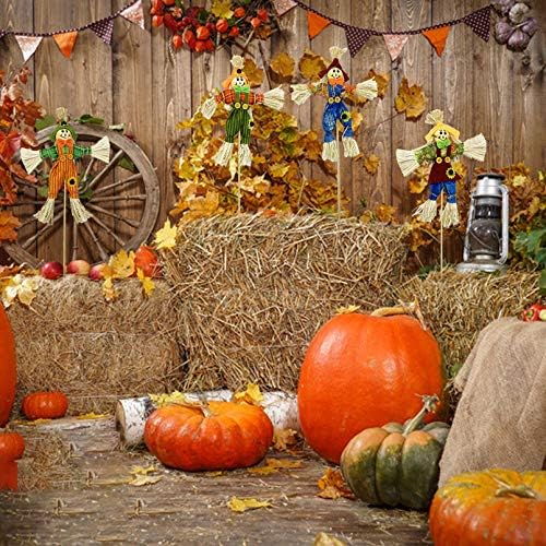 EBaokuup 10 Pcs Halloween Scarecrow Decorations, 12" Fall Harvest Scarecrow
