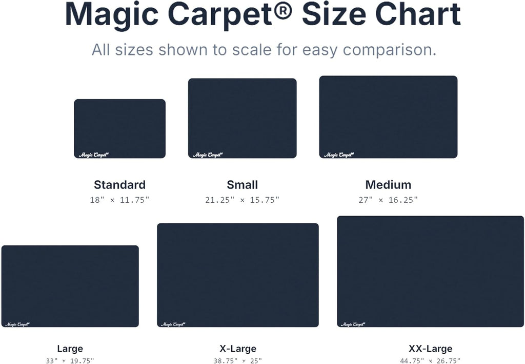 Magic Carpet® DIY Absorbent Work & Surface Protection Mat, MD, 2-Pack | 16.25" x 27" | absorbs spills & cushions