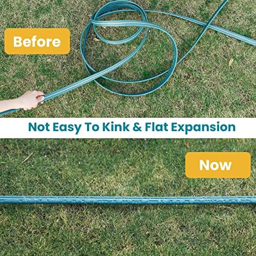 LINEX Sprinkler Soaker Hose 15 ft for Garden Lawn Watering Hose with Stakes