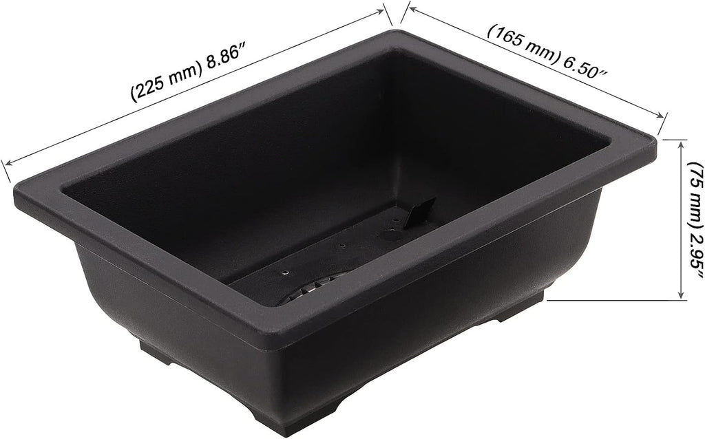MOUYAT 15 PCS 8.9 Inch Bonsai Training Pots, Rectangular Plastic Bonsai Tree Growing Large Planter Pot for Plants