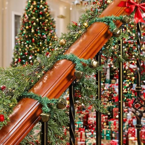 25 Pcs 20 Inch Christmas Garland Ties for Banister Bells, Bronze