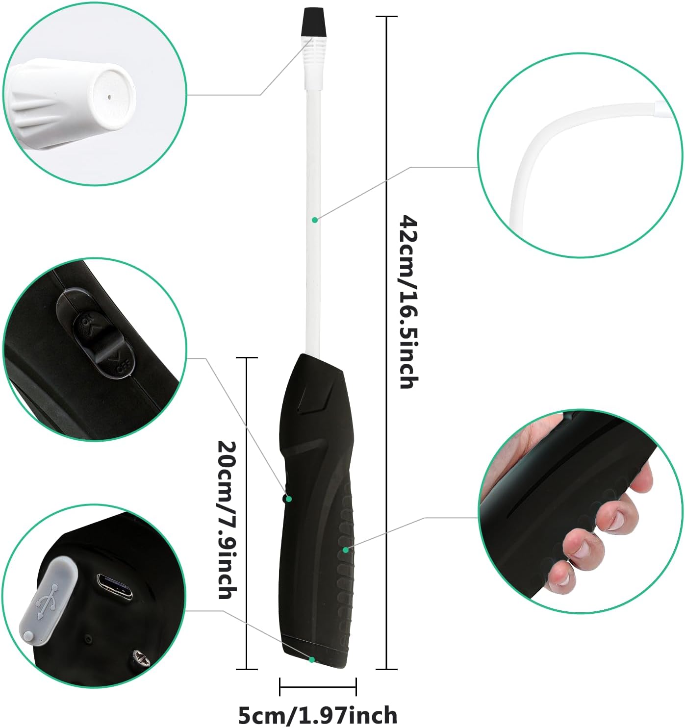 Electric Garden Sprayer 5L/1.35 Gallon Water Bag, Rechargeable Battery Powered Pump Sprayer with Adjustable Nozzle