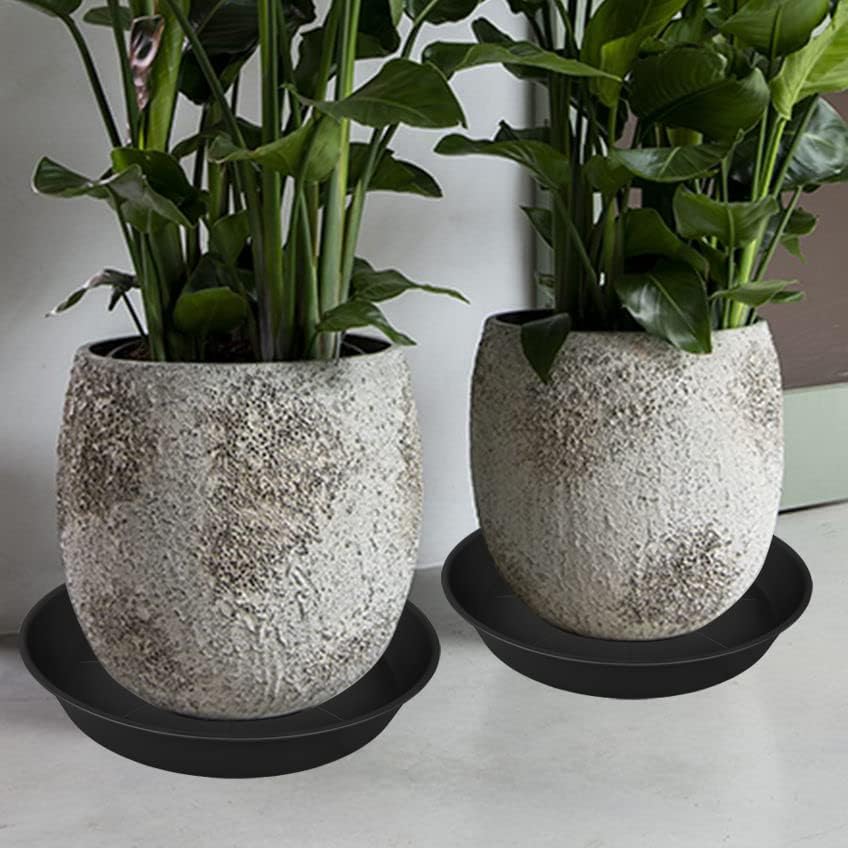 2 Pack of 20 22 inch Plant Saucer, 3.6" Depth Tray, Large Deep Heavy Duty Saucers for Pots, Garden Plastic Flower Plant