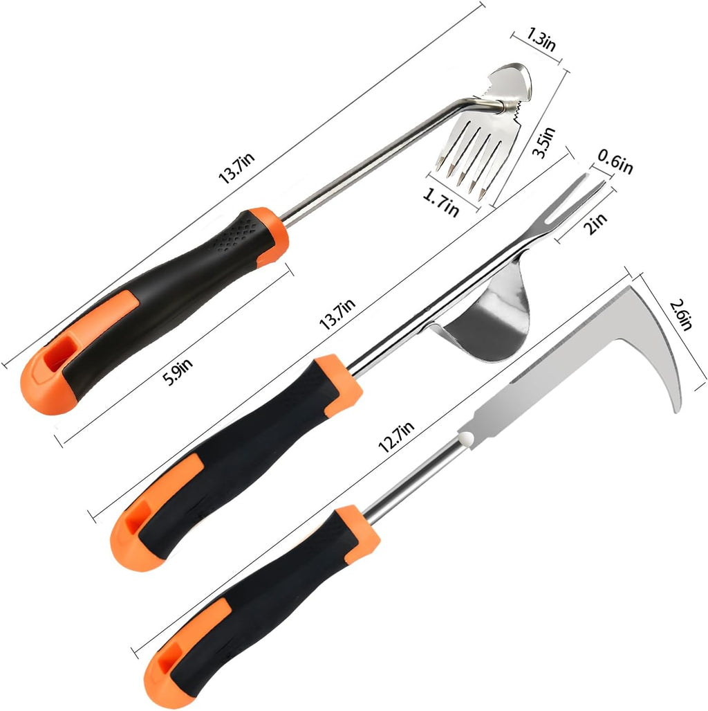 2026 Weed Puller Tool, 3 Pack New Garden Stainless Steel Weeder Tool Hand Weeder Tool,Multi-Purpose Weed Remover Tool