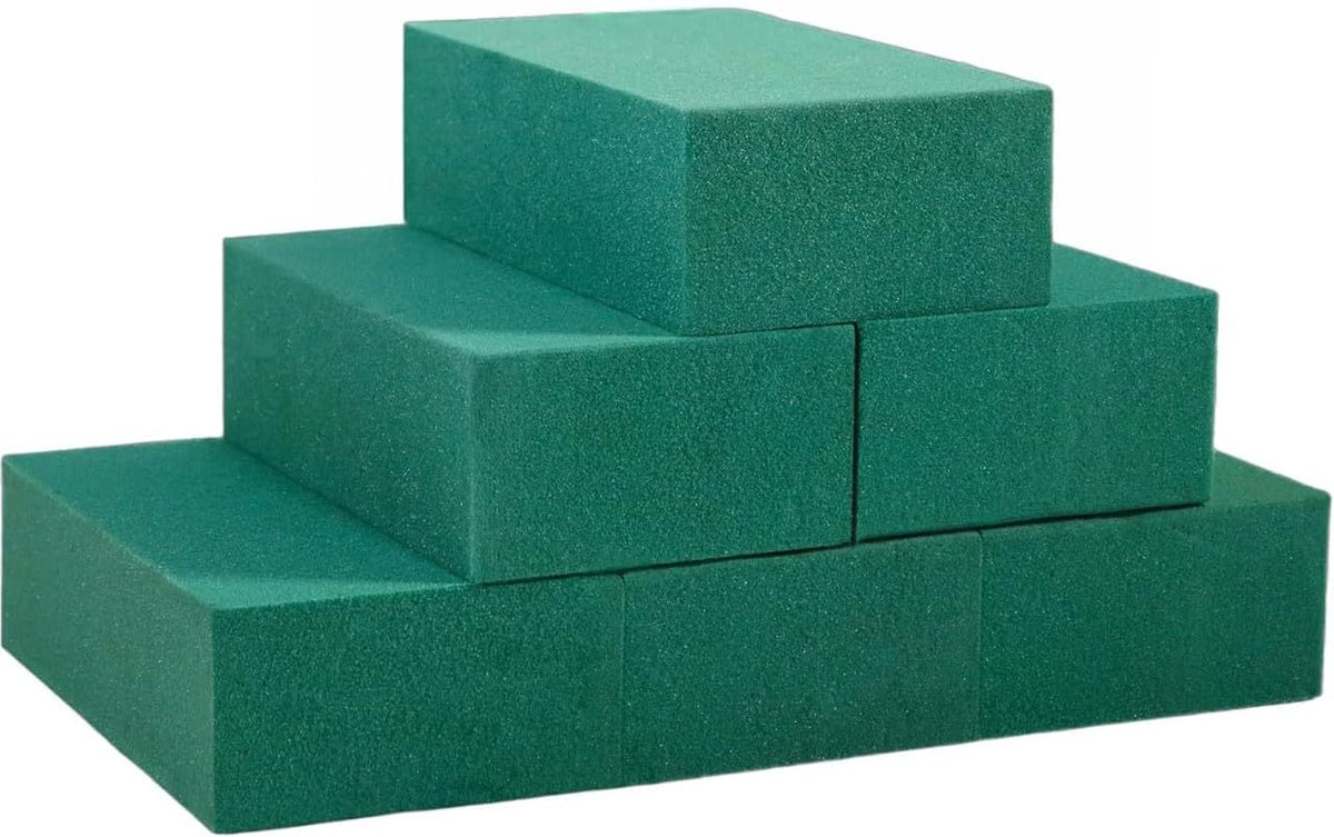 FLOFARE Green Wet & Dry Floral Foam Blocks for Fresh & Artificial Flower Arrangements, Plant Foam & Florist Supplies for DIYs, Arts, Crafts & Weddings