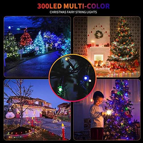 Haili 105FT 300 LED Christmas Lights Outdoor Waterproof (Multi-Colored)