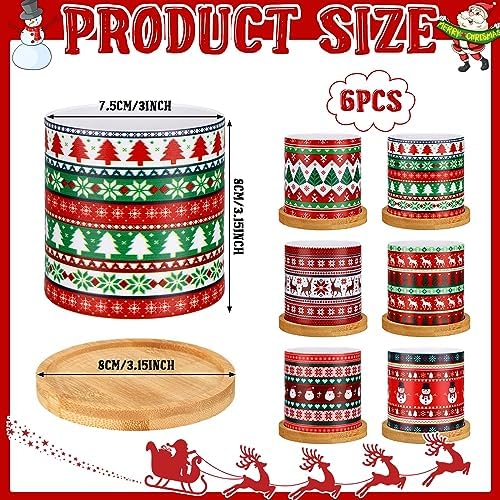 Tioncy 6 Pcs Christmas Succulent Pots 3.15'' Small Christmas Planters