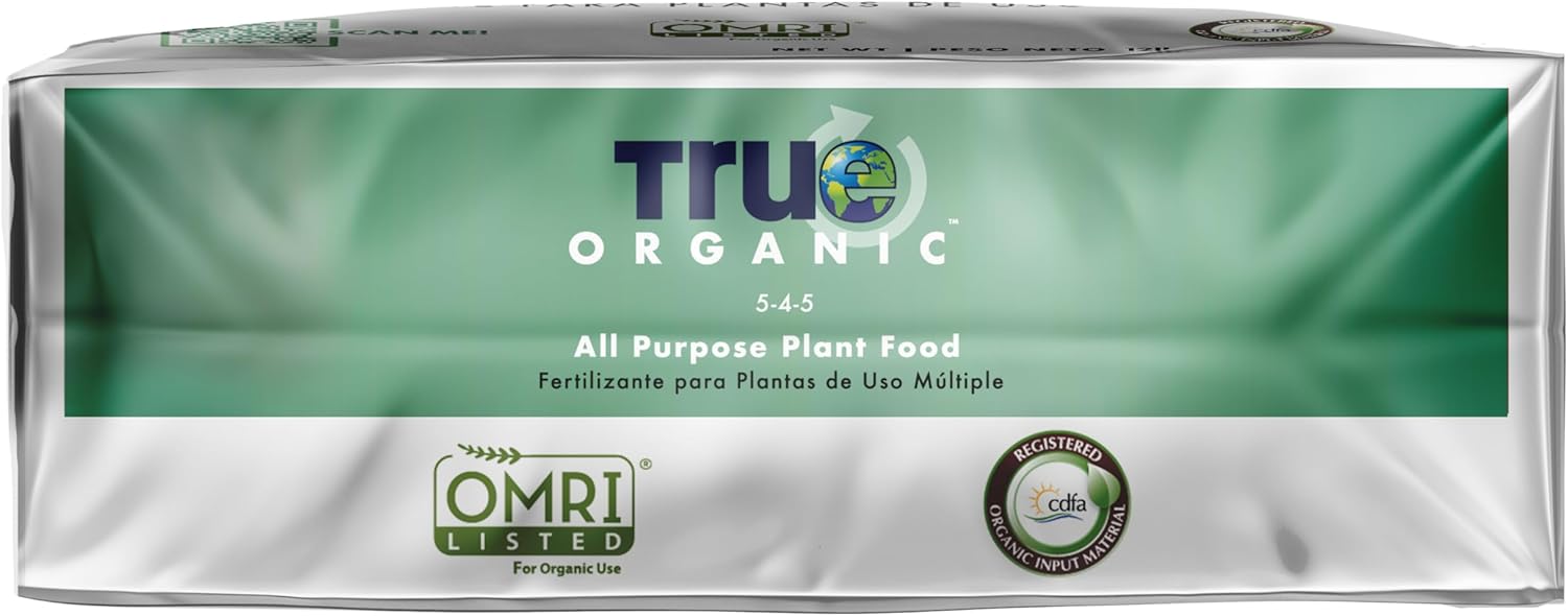 True Organic All Purpose Plant Food – Organic Fertilizer for Fruits, Vegetables, Flowers, and Herbs – 12lb Bag Covers