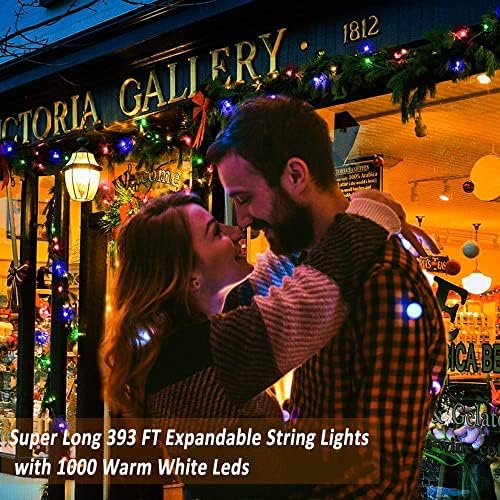 HAILI XMGQ 1000 Led Christmas Lights Outdoor, 8 Lighting Modes Waterproof