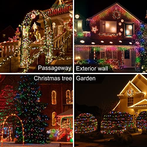 HAILI XMGQ 1000 Led Christmas Lights Outdoor, 8 Lighting Modes Waterproof