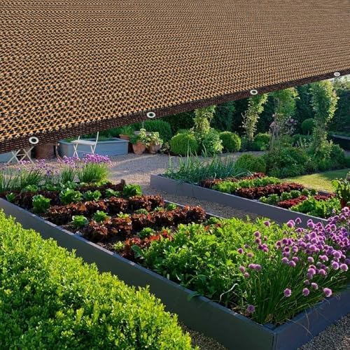 Shade Cloth,80% Sunblock Net with Metal Grommets and Reinforced Edges,Garden Sun Shade Netting,Used in Courtyards,Balconies,Carports,Greenhouse, Plants Growing,Chicken Coop Patios etc.10x14FT