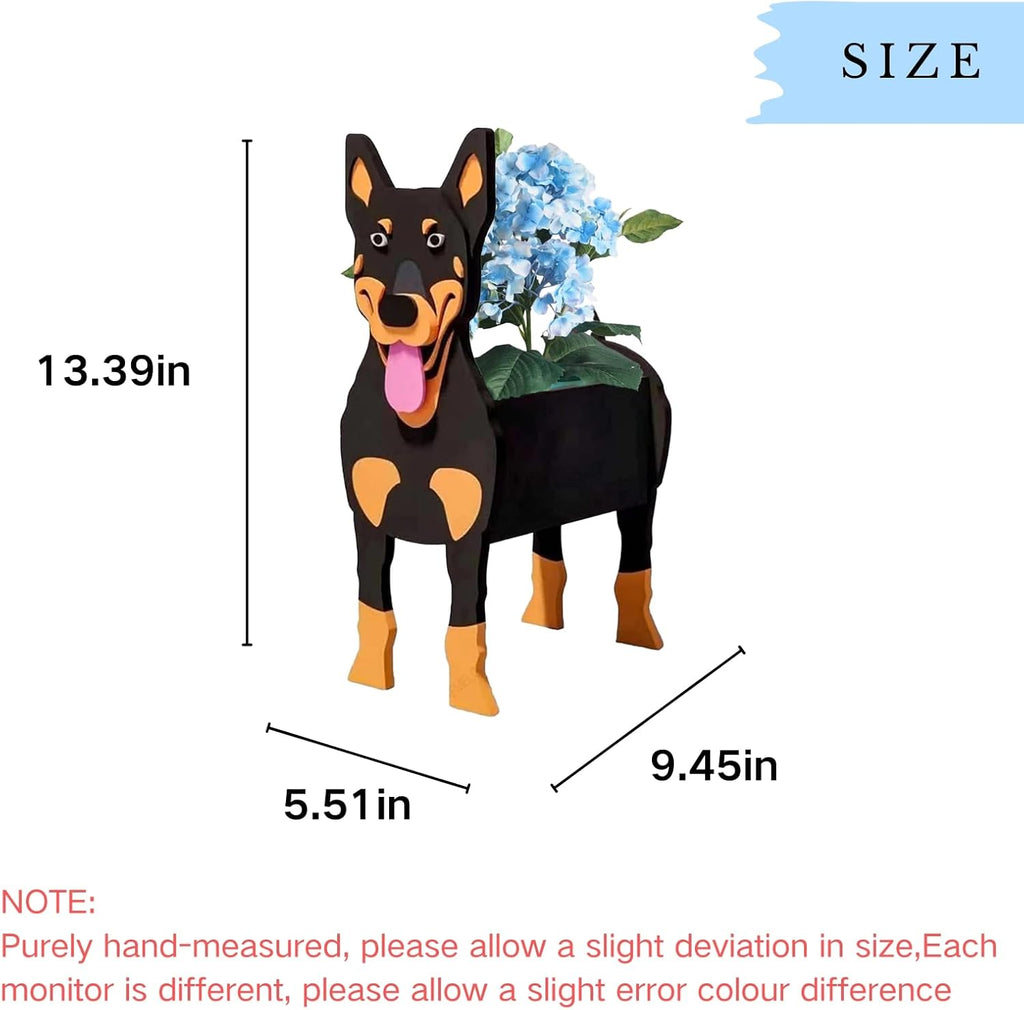 Australian Kelpie Dog Planter Pots, Animal Shaped Flower Pot | Cute Plant Gift for Women and Pet Lovers, Indoor Outdoor