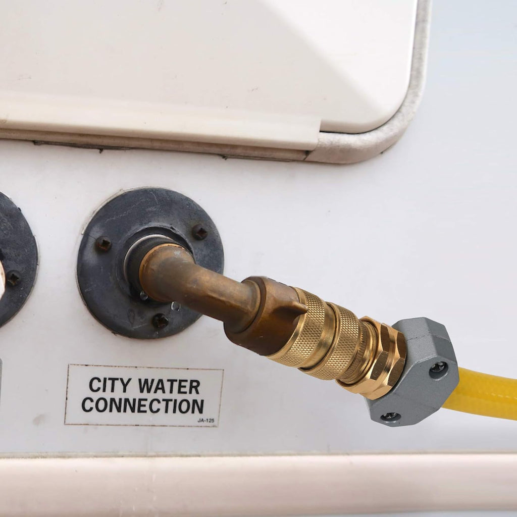 Brass Full Flow Garden Hose Quick Connect Fittings, Full Port Solid Brass Outdoor Water Hose Quick Disconnect Connector
