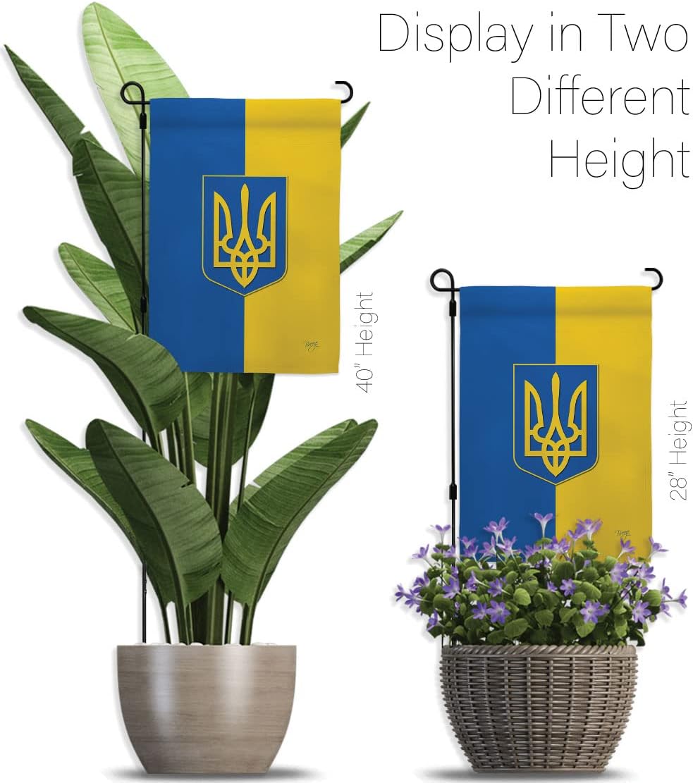 Ukraine Garden Flag Set With Stand Bandera de Ucrania Breeze Decor Indoor Tapestry Suppport Україна Outdoor Home