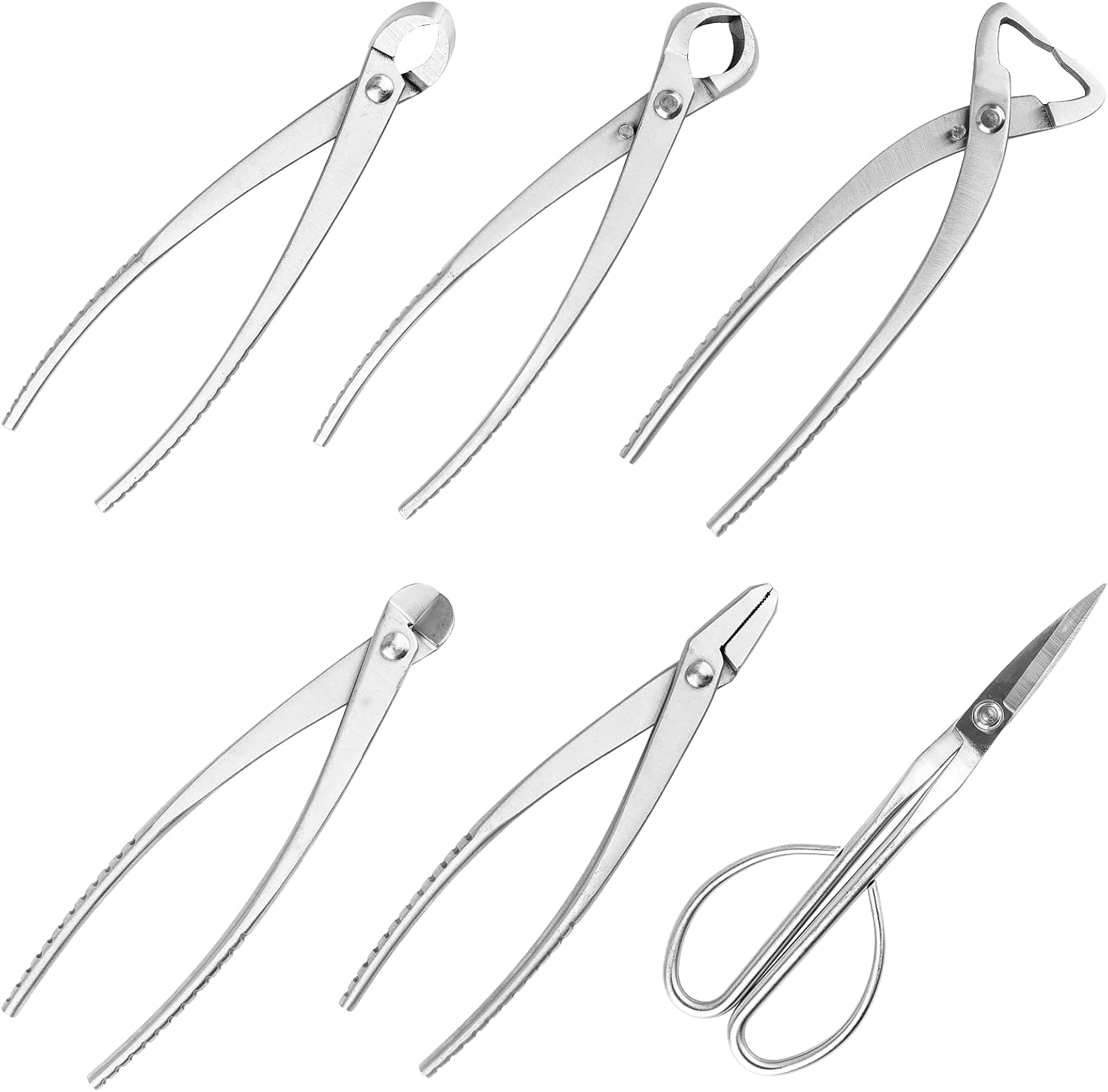 6 PCS Bonsai Pruning Tool Set, 6 Different Roles of Scissors to Meet All the Needs of the Usage Process, for Plant