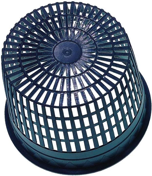 HORTIPOTS Net Pot 6 Inch Raised Center Bottom Mesh Sided with Free Reflective Lids Pack of 10