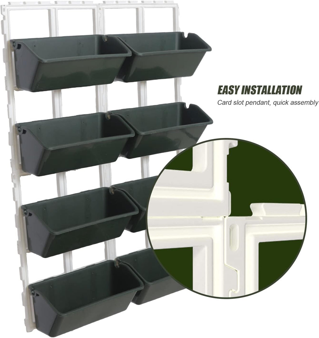 Vertical Garden Planter Wall Mounted Planter with 8 Pockets, Fence Planters for Outdoor, Home, Balcony Decor, Plant