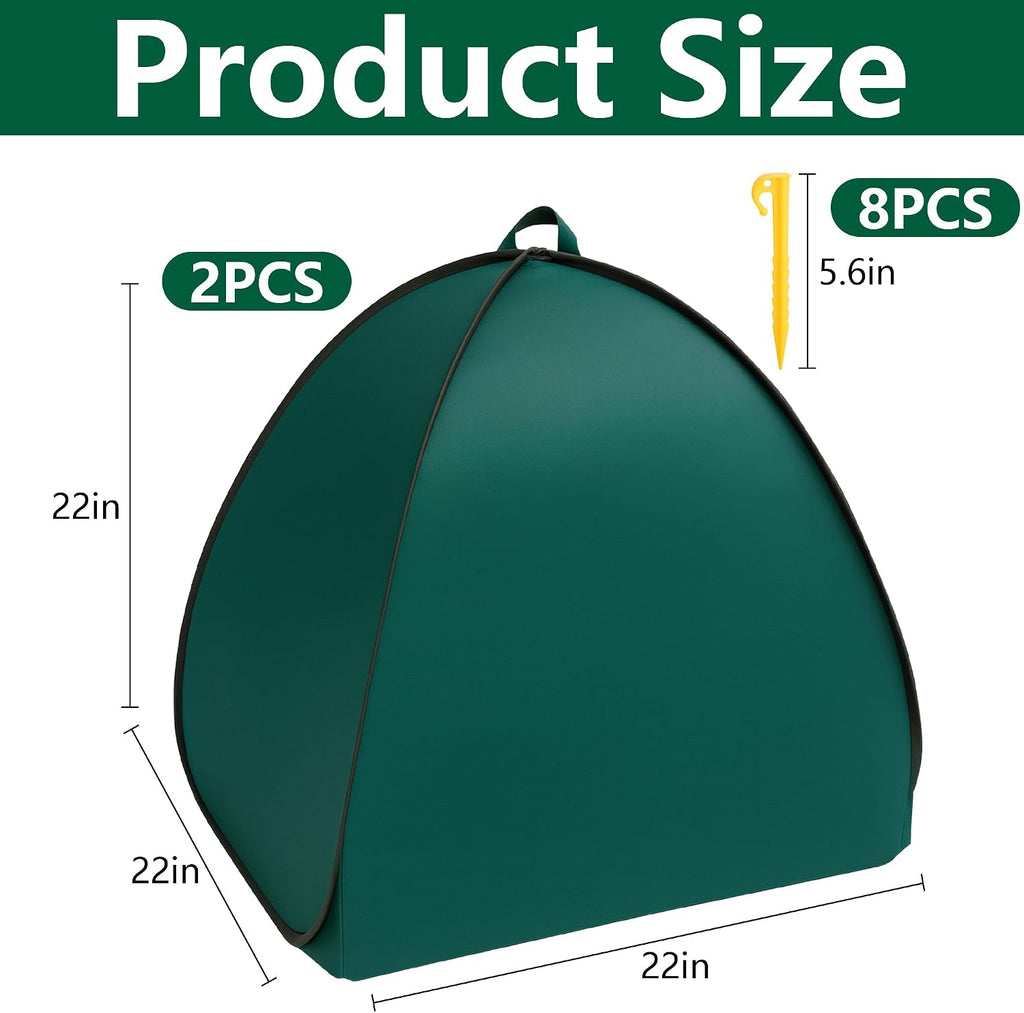 2 Pcs Pop Up Shrub Covers Frost Protection Tent, 22" x 22" x 22" Winter Plant Cover Freeze Protection, Warm Garden
