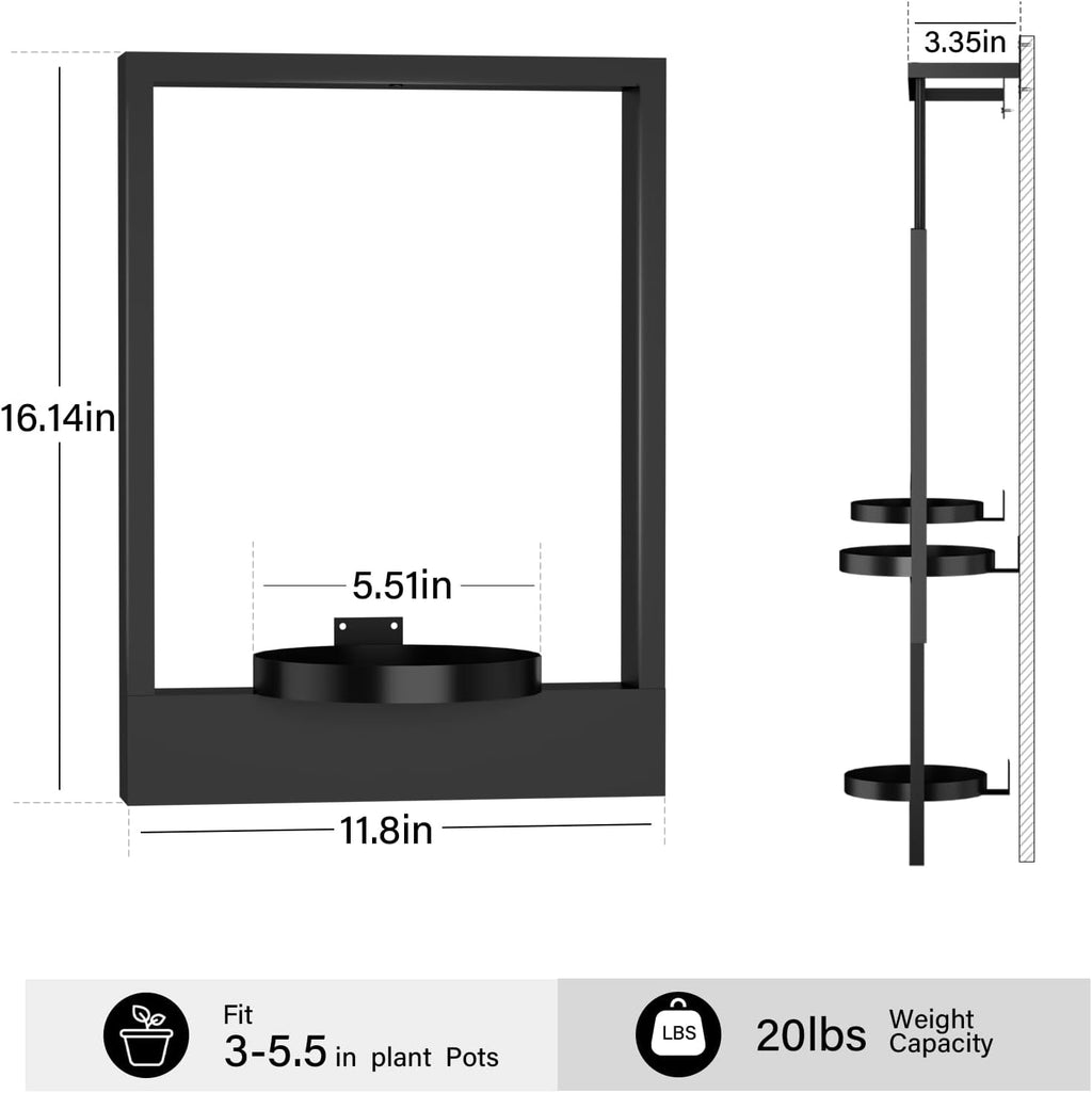 Wall Planters for Indoor Plants Wall Plant Holder Frame Plant Wall Hanger Window Plant Hanger for Livingroom Entryway