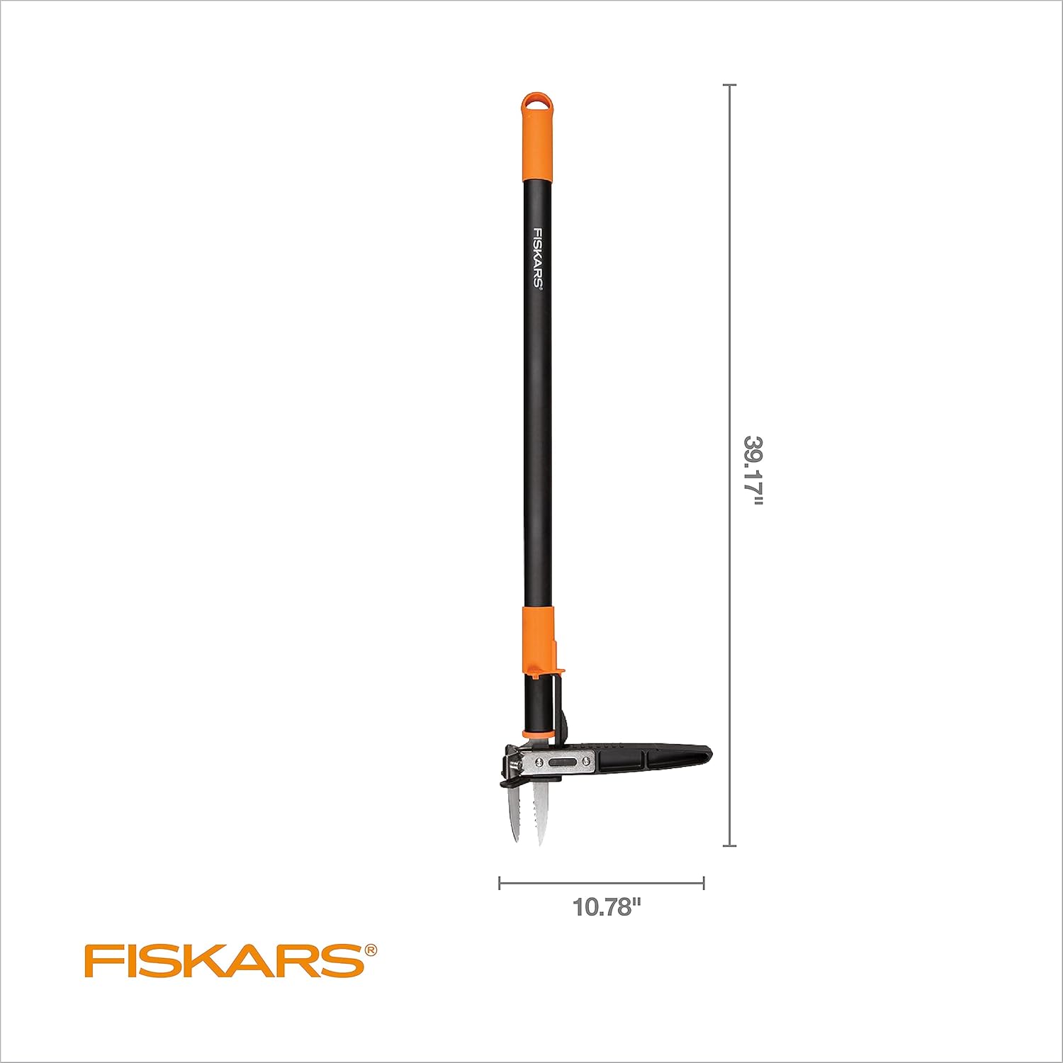 Fiskars Stand-Up Weed Puller Tool, 3 Serrated Stainless Steel Claws, 39"