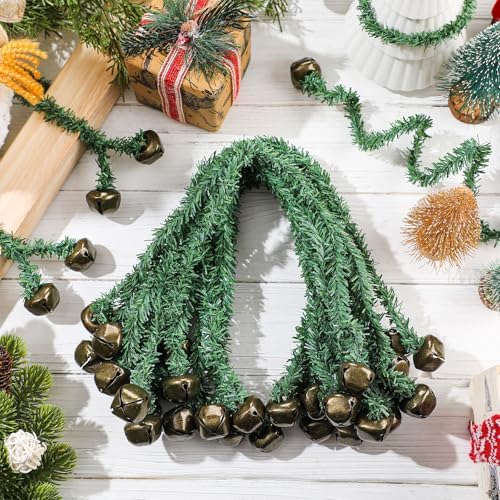 25 Pcs 20 Inch Christmas Garland Ties for Banister Bells, Bronze