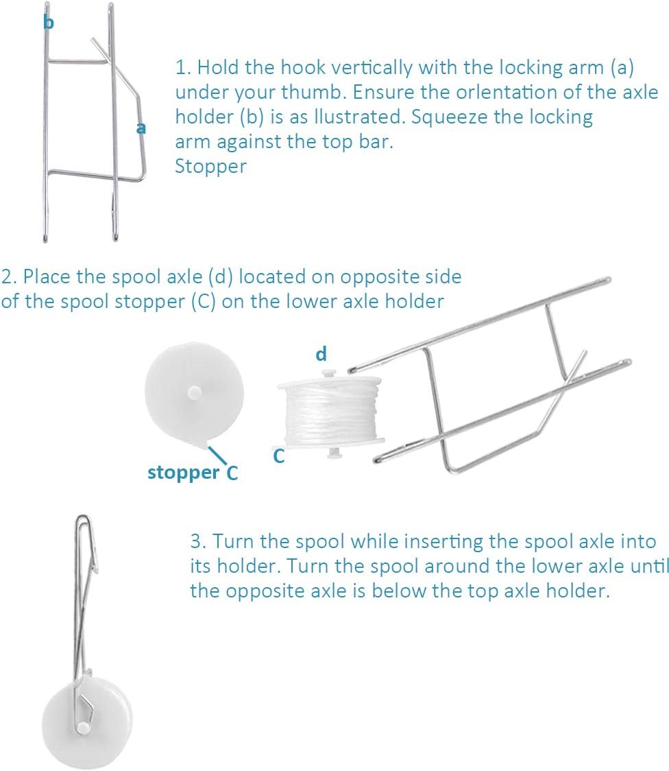 20 Pack Tomato Trellis Roller Hooks with 49.2FT String for Tomato,Plant, Greenhouse,Flower Vine Twine Crop Trellis Kit