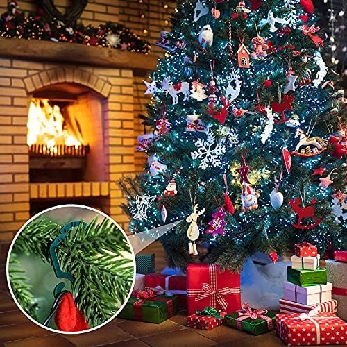 Marsui 180 Pieces Christmas Light Clips Outdoor Gutter Hooks,Green