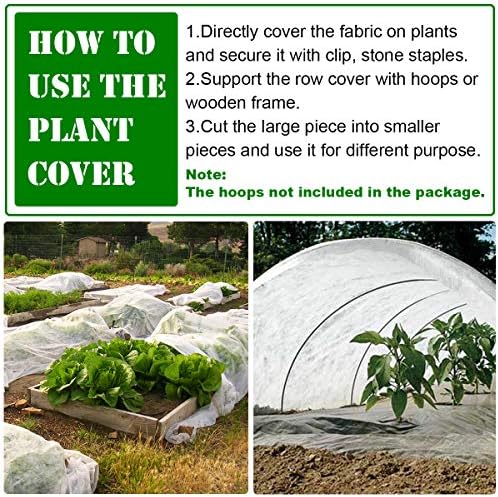 Plant Covers, 8Ft x 24Ft Reusable Floating Row Cover, 1oz Freeze Protection Plant Blankets for Cold Weather, Garden Winterize Cover for Winter Frost Protection, Thickened 1 oz Garden Quilt Cover