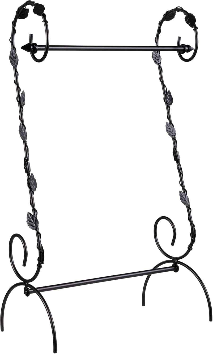 Evergreen Scroll American Garden Flag Stand Leaves Vine | Premium Metal Iron Flag Holder Stand | Fits 12x18 Garden